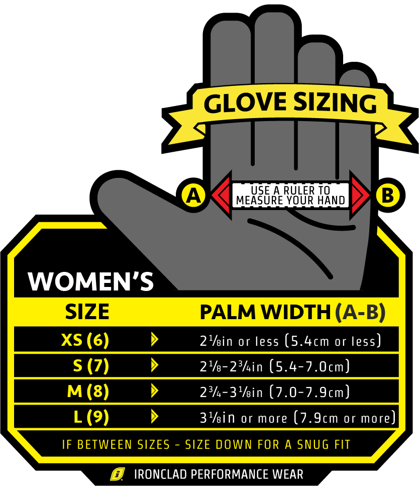 Women's Glove Size Chart